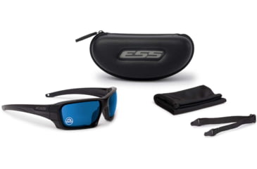 Image of ESS Rollbar Tactical Sunglasses, Black Frame, Polarized Blue Lens, EE9018-10