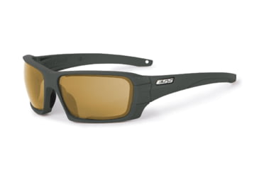 Image of ESS Rollbar Tactical Sunglasses, Stealth Olive Frame, Hi-Def Bronze/Gray Lenses, Silver Logo, EE9018-16