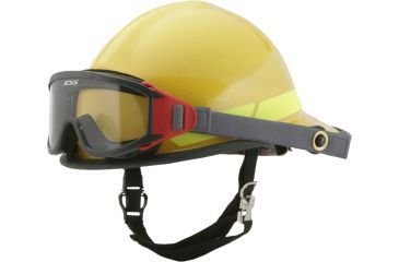 Image of ESS X-Tricator Search and Rescue Goggles 740-0287 - shown helmet-mounted