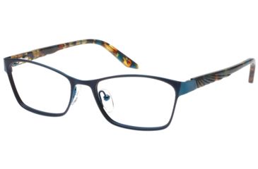 Image of Exces 3128 Single Vision Prescription Eyeglasses, Navy/Light Blue Frame, EX3128202SV