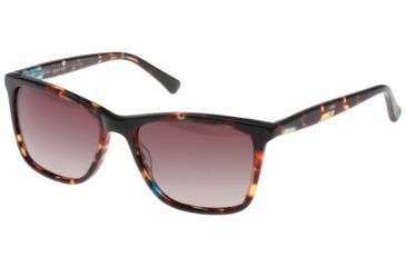 Image of Exces Ava Single Vision Prescription Sunglasses, Tortoise/Blue Crystal Frame, EXAVA217SV