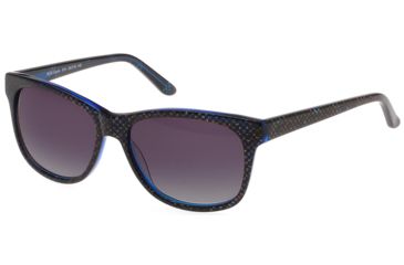Image of Exces Gayle Progressive Prescription Sunglasses, Gold Sparkle/Blue Frame, EXGAYLE914PR