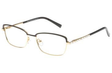 Image of Exces Princess 142 Single Vision Prescription Eyeglasses, Black/Gold Frame, EXP142301SV