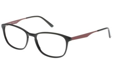 Image of Exces SlimFit 1 Single Vision Prescription Eyeglasses, Shiny Black/Burgundy Frame, SF1165SV