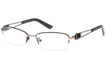 Image of Exces Womens Princess 108  Eyeglasses - Black-Gold Frame w/ Clear Lenses, Size 51-17-135, 51-17-135 P108-513