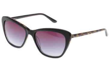 Image of Exces Zoe Bifocal Prescription Sunglasses, Black/Golden Leopard Frame, EXZOE405BI