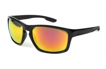 Image of Extreme Optiks DB8 Sunglasses, Rubberized Black Frame, Smoke with Silver Mirror Flash Lens, 10233012.FGX
