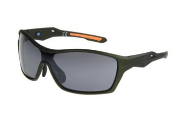 Image of Extreme Optiks EO PC 1802 Sunglasses, Rubberized Metallic Utility Green Frame, Smoke with Silver Flash Mirror Lenses, 10242520.FGX