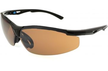 Image of Extreme Optiks EOG 4 Sunglasses, Shiny Black Frame, Brown HD Lens, 10228946.FGX