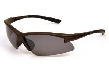 Image of Extreme Optiks RACR Sunglasses, Matte Dark Metallic Graphite Frame, Smoke with Silver Mirror Flash Lens, 10206829.FGX