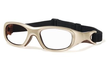 Image of F8 MORPHEUS 3 Protective Eyewear Metallic Light Brown Frame,Clear Silver Flash Lens, Unisex MORPH3MTLB4817CSF
