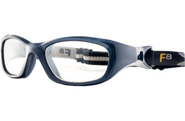 Image of F8 MORPHEUS 3Protective Eyewear Shiny Navy Blue Frame,Clear Silver Flash Lens, Unisex MORPH3SHNB5520CSF