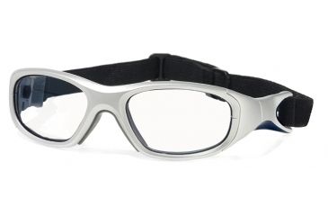 Image of F8 MORPHEUS 3 Protective Eyewear Satin Silver Frame,Clear Silver Flash Lens, Unisex MORPH3SHSS5520CSF