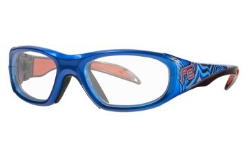 Image of F8 MORPHEUS STREET Protective Eyewear Blue Frame,Clear Silver Flash Lens, Boys MORPHSELEC4817125CSF