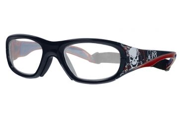 Image of F8 MORPHEUS STREET Protective Eyewear Black Frame,Clear Silver Flash Lens, Boys MORPHSSKUL4817125CSF