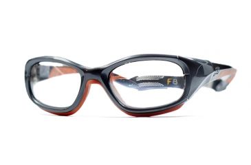 Image of F8 SLAM Protective Eyewear Shiny Grey Frame,Clear Silver Flash Lens, Unisex SLAMSGOR4917135CSF