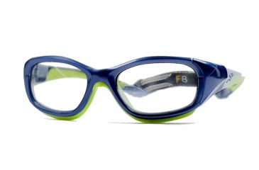 Image of F8 SLAM Protective Eyewear Shiny Navy Blue Frame,Clear Silver Flash Lens, Unisex SLAMNVGR4917135CSF