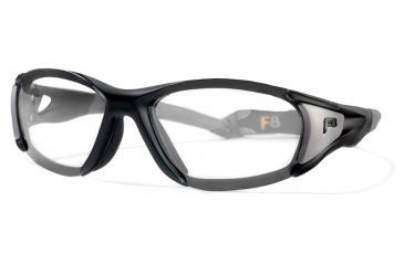 Image of F8 VELOCITYProtective Eyewear Satin BlackFrame,Clear Silver Flash Lens, Unisex VELOCISBLK6010140CSF