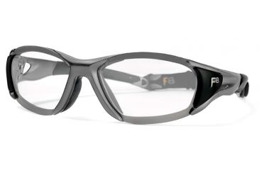 Image of F8 VELOCITYProtective Eyewear Satin GunmetalFrame,Clear Silver Flash Lens, Unisex VELOCISGUN6010140CSF
