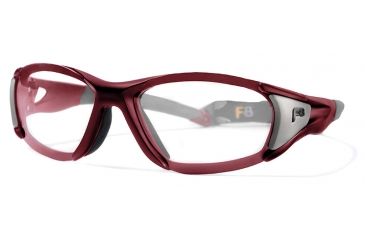 Image of F8 VELOCITYProtective Eyewear Satin RedFrame,Clear Silver Flash Lens, Unisex VELOCISRED6010140CSF