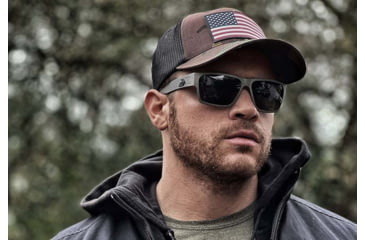 Image of Gatorz Delta Milspec Ballistic Glasses, Blackout Frame, Smoke w/Anti-Fog Lens, GZ-04-002