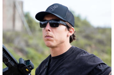 Image of Gatorz Delta Milspec Ballistic Glasses, Blackout Frame, Smoke w/Anti-Fog Lens, GZ-04-002