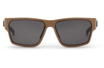 Image of Gatorz Delta Sunglasses, Cerakote Desert Frame, Tan Smoke Polarized Lens, Matte Black Plug, GDELCTN01P
