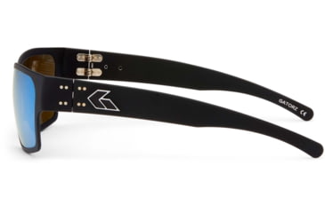 Image of Gatorz Delta Sunglasses, Matte Black Frame, Smoked Polarized w/ Blue Mirror Lens, GDELMTBLK01P-B