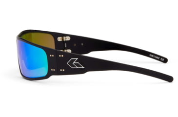 Image of Gatorz Magnum Sunglasses, Asian Fit, Black Frame, Brown Polarized w/ Green Mirror Lens, AF-MAGBLK03P-G