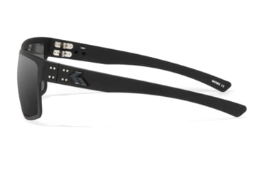 Image of Gatorz Rig Sunglasses, Black Frame with Black Logo, Smoke Lenses, GZ-14-001