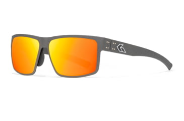 Image of Gatorz Rig Sunglasses, Graphite Cerakote Frame with Silver Logo, Sunburst Lenses, GZ-14-178