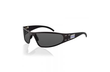 Image of Gatorz Thin Blue Line Series Wraptor Sunglasses,Black Frame w/Thin Blue Line Flag,Polarized Smoked Lens, BL-WRABLK01P