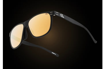 Image of Gatorz Wraith Sunglasses, Black, Engraved Logo, Digitally Optimized Polarized, Rose, Gold Mirror w. Anti- Reflective Coating, 841235127809