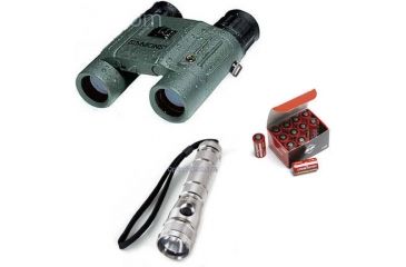 Image of 3-PC Equipment Pack for Soldiers with twin Flashlights - Streamlight Titanium Flashlight, 123A Lithium Batteries Box, Simmons 8X25 Waterproof Binoculars