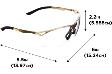 Image of Girls With Guns Afire Protective Shooting Safety Glasses, Gold Frame, Clear Lenses, One Size, 2370