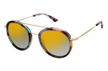 Image of Glamour Editor's Pick GL2012 Sunglasses - Frame Multi Tort/Gold, Lens Color Soft Gold Flash, Size 51/20mm GL201201