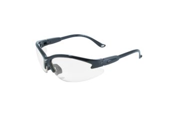 Image of Global Vision Cougar Shooting Glasses, Black Semi Rimless Frame, Clear Lens 4002619