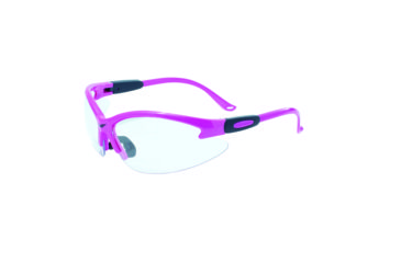 Image of Global Vision Cougar Shooting Glasses, Hot Pink Nylon Semi Rimless Frame, Clear Lens 4002621