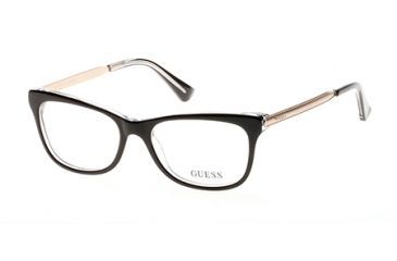 Image of Guess GU2487 Eyeglass Frames - Black/Crystal Frame Color