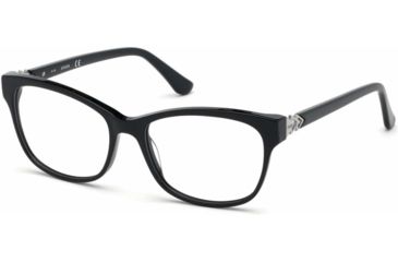 Image of Guess GU2696-F Eyeglass Frames - Shiny Black Frame, Shiny Black Lenses, 54 mm Lens Diameter GU2696-F54001