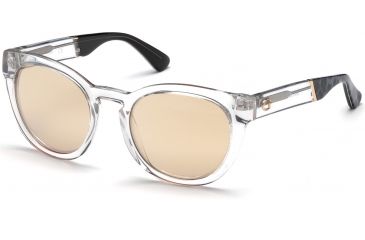 Image of Guess GU7473 Sunglasses - Crystal Frame Color, Brown Mirror Lens Color