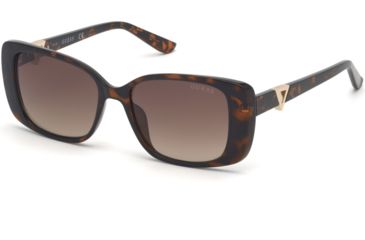 Image of Guess GU7631 Sunglasses - Dark Havana Frame Color, Gradient Brown Lens Color