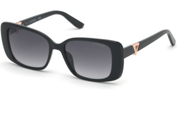 Image of Guess GU7631 Sunglasses - Shiny Black Frame Color, Gradient Smoke Lens Color