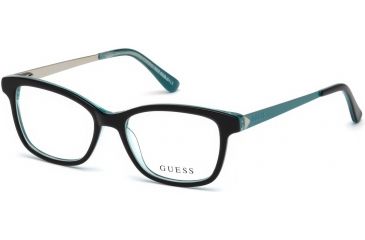 Image of Guess GU9177 Eyeglass Frames - Shiny Black Frame Color, Shiny Black Lens Color