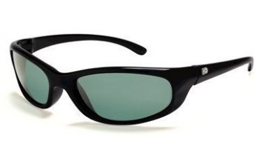 Image of H2Optix Thunderbolt  Sunglasses, Shiny Black Frame, Gray Lens