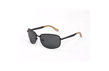 Image of Hang Ten Gold Airstreamer Sunglasses, Matte Black/Green Lens 4002416