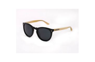 Image of Hang Ten Gold The Dandy Sunglasses, Shiny Black/Grey Lens 4002424