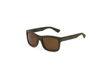 Image of Hang Ten Gold The Shaka Sunglasses, Brown Turquois Wood/Brown Lens 4002421