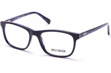 Image of Harley Davidson Eyewear HD0135T Prescription Eyeglasses - Shiny Blue Frame, Shiny Blue Lenses, 49 mm Lens Diameter HD0135T49090