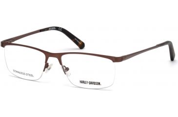 Image of Harley Davidson Eyewear HD0778 Eyeglass Frames - Matte Dark Brown Frame Color, Matte Dark Brown Lens Color